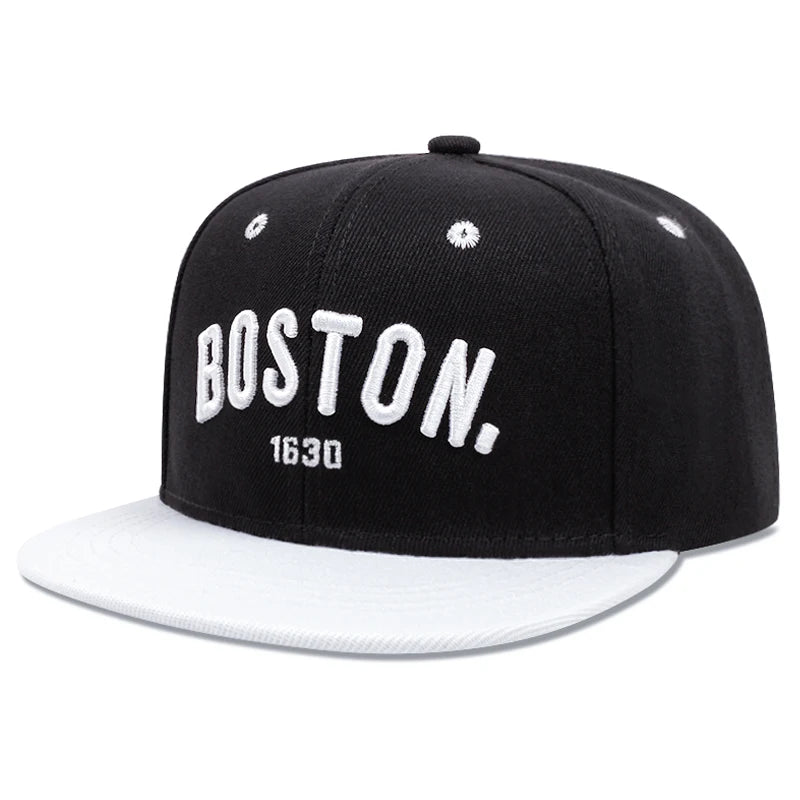 Boston Cotton Adjustable Hip-Hop Snapback