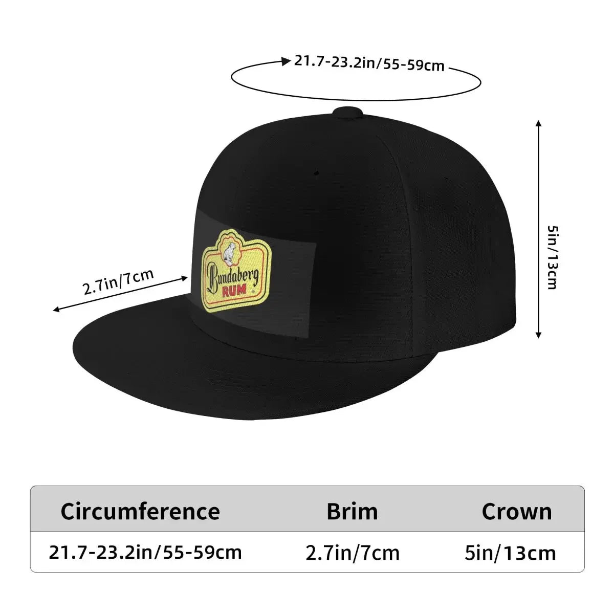Bundaberg Rum Streetwear Hip Hop Snapback Cap