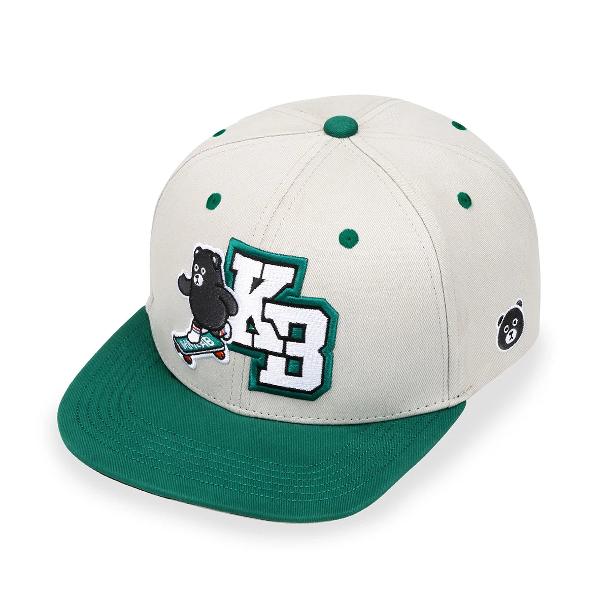 Cute Bear 3D Embroidery Snapback Cap