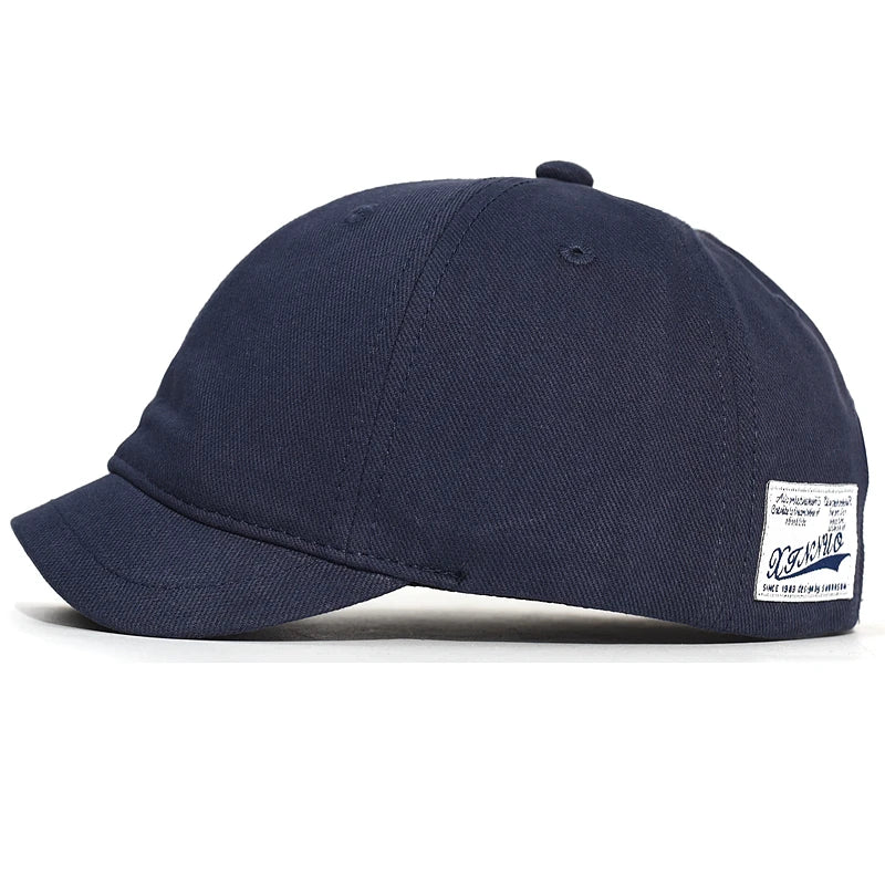Short Brim Vintage Cotton Baseball Cap