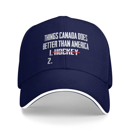 Funny Canada Hockey Comparison Casual Street Baseball Cap