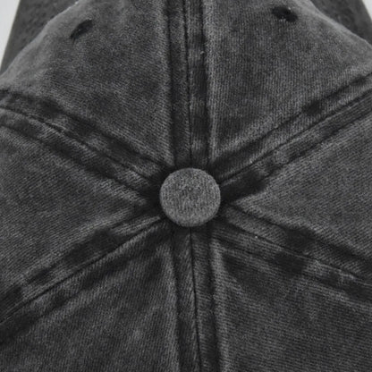 Vintage Washed Cotton Letter Sunshade Baseball Cap