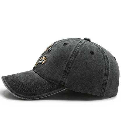 Anchor Embroidery Cool Washed Baseball Cap