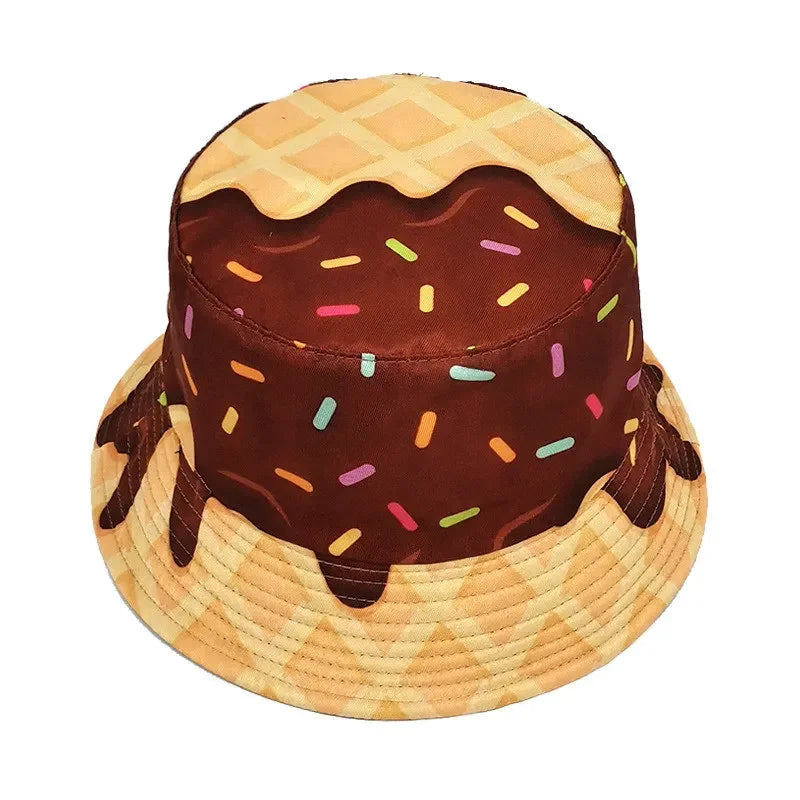 Four Seasons Cartoon Print Polyester Bucket Hat