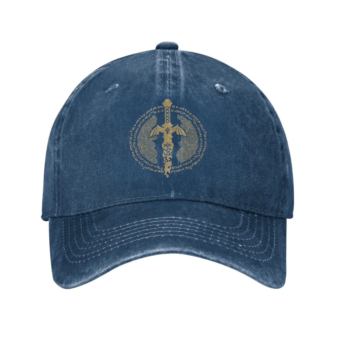 Zeldas Vintage Distressed Denim Game Baseball Cap