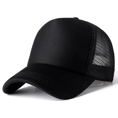 Plain Mesh Snapback Trucker Baseball Cap