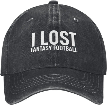 I Lost Fantasy Football Washed Denim Baseball Cap