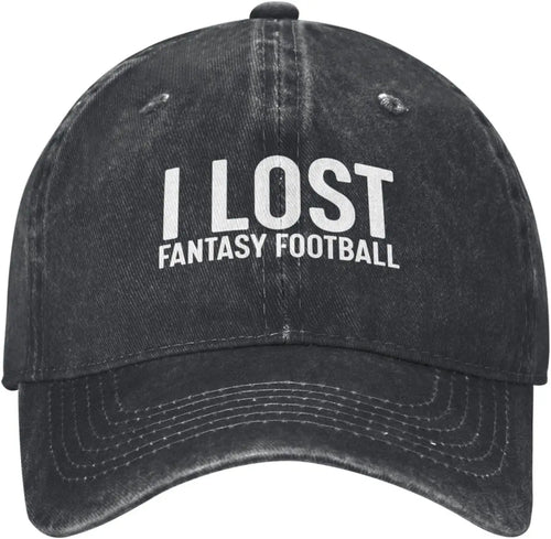 I Lost Fantasy Football Washed Denim Baseball Cap