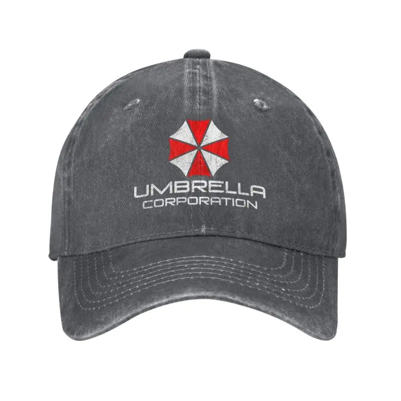 Umbrella Corporation Distressed Denim Baseball Cap