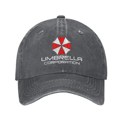 Umbrella Corporation Distressed Denim Baseball Cap