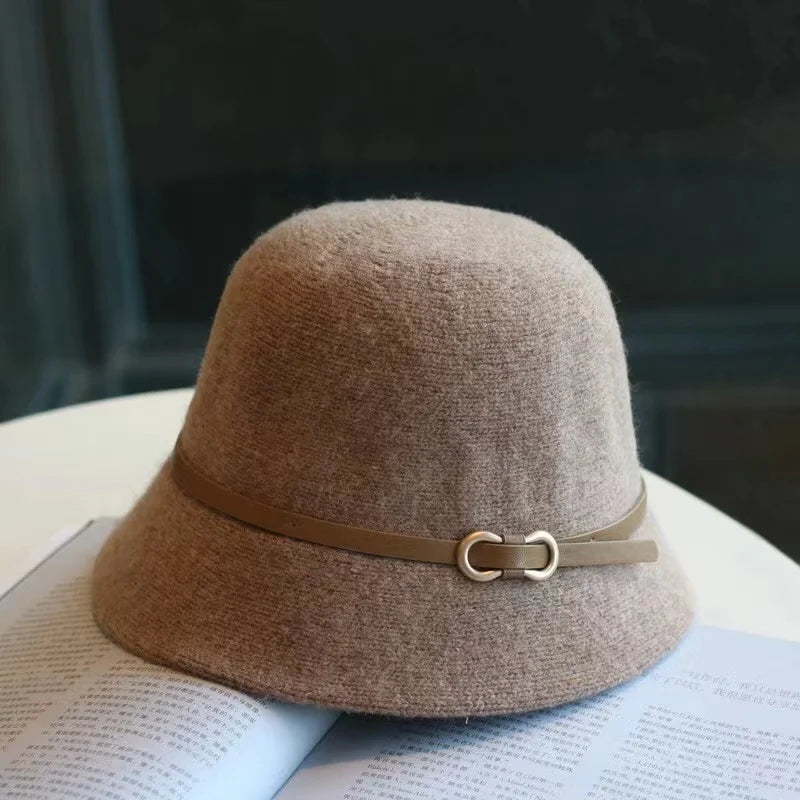 Thick Wool Plush Winter Bucket Hat