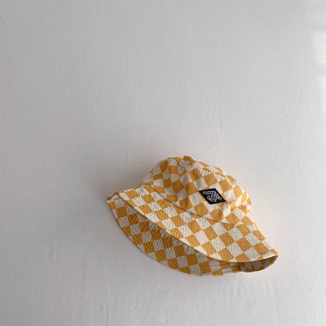 Checkerboard Plaid Kids Bucket Hat