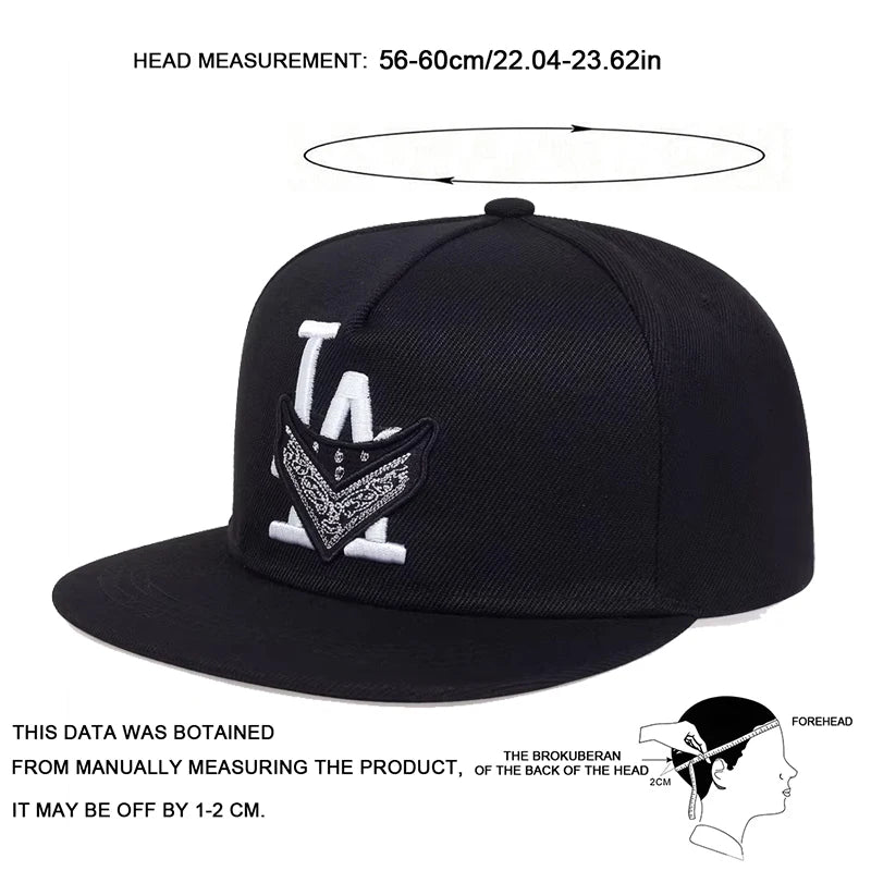 Unisex Los Angeles Embroidery Trucker Snapback Cap