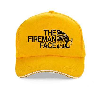 Funny Firefighter Face Adjustable Dad Baseball Cap