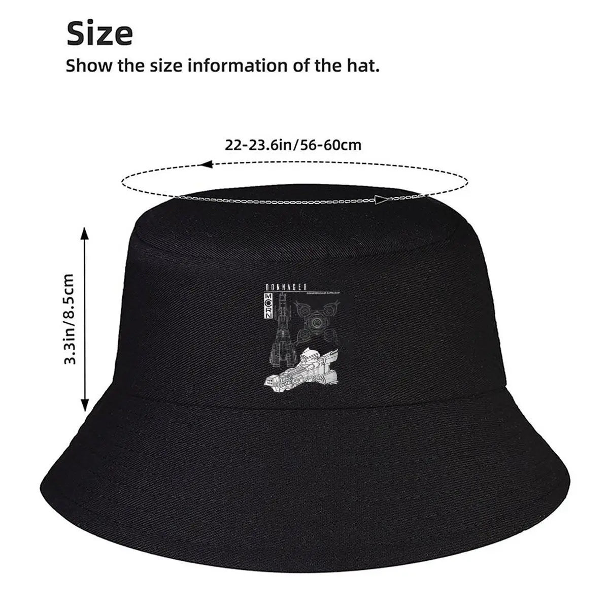 Donnager Class Battleship Sci Fi Blueprint Graphic Bucket Hat