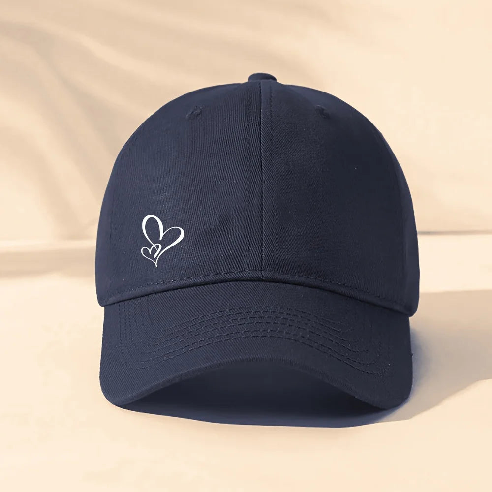 Love Themed Printed Adjustable Fashion Baseball Cap