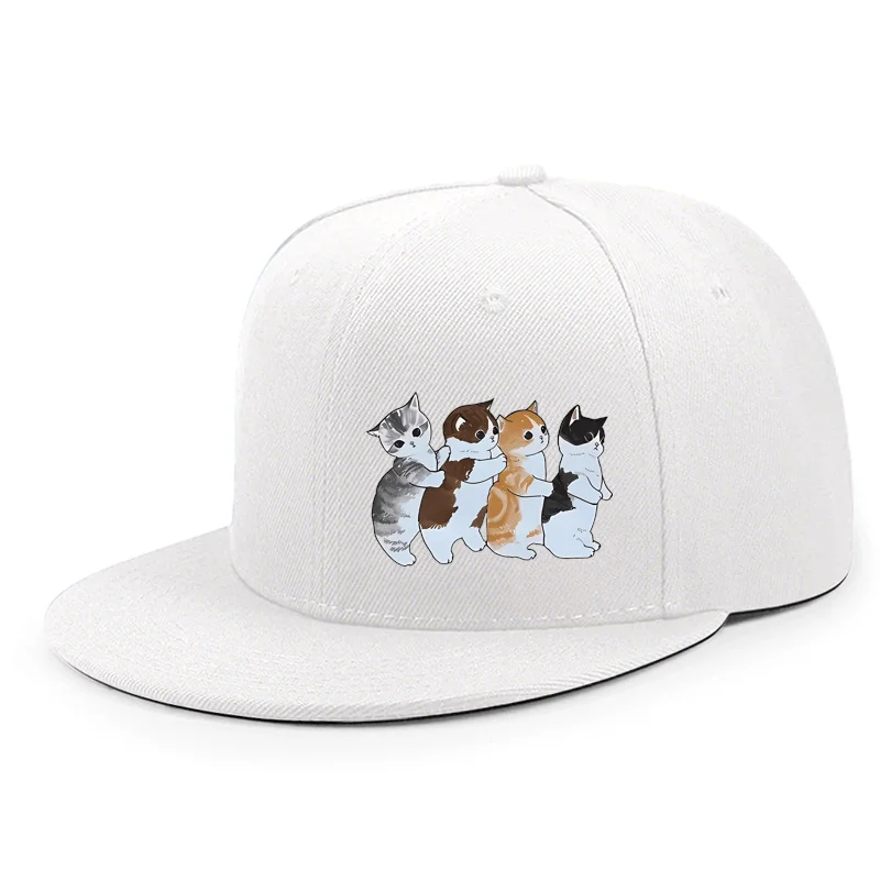Cute Cats Lined Up Hip Hop Snapback Cap