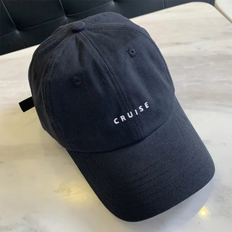 Challenge Letter Ponytail Cotton Baseball Cap