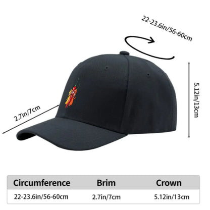 Colorful Cartoon Chili Vinyl Snapback Baseball Cap