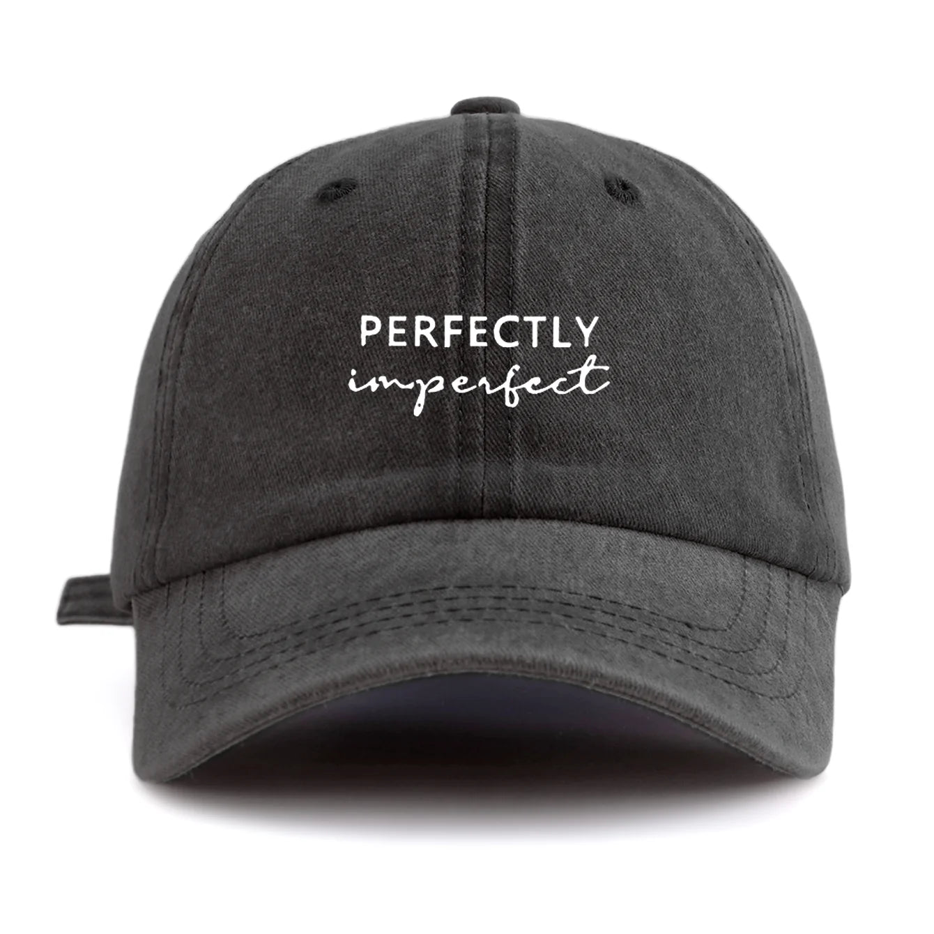 PERIMPFCT Print Minimalist Retro Washed Baseball Cap