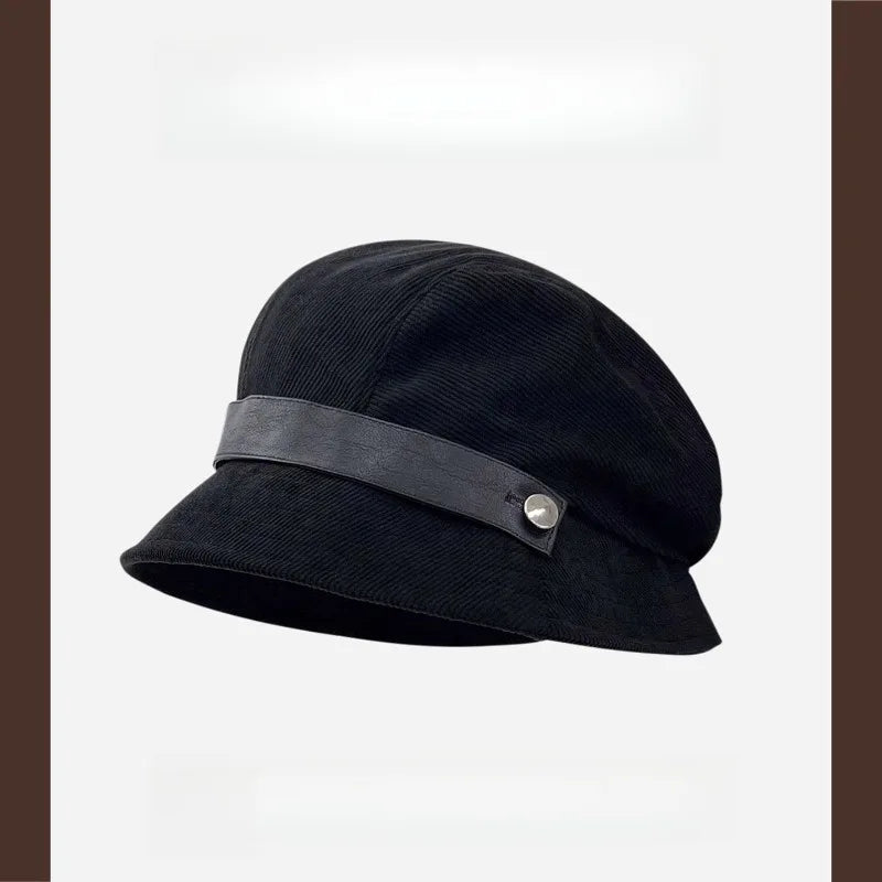 Solid Color Retro Corduroy Bucket Hat