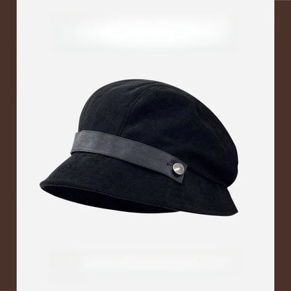 Solid Color Retro Corduroy Bucket Hat