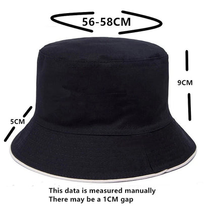 Summer Embroidery Rose Cotton Blend Classic Bucket Hat