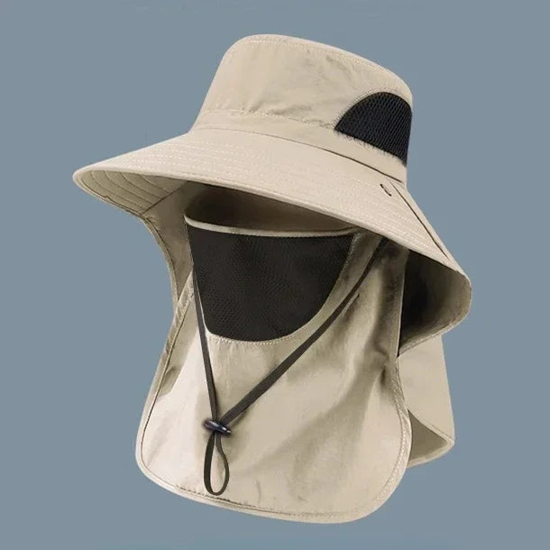 UV Protection Neck-Flap Bucket Hat