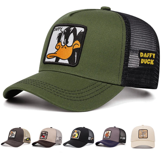 Cartoon Series Embroidered Mesh Baseball Hat