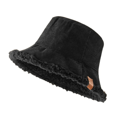 Japanese Style Corduroy Winter Bucket Hat