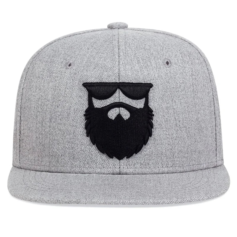 Unisex Beard Old Man Embroidery Cotton Hip Hop Baseball Cap