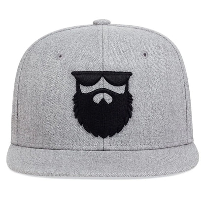 Unisex Beard Old Man Embroidery Cotton Hip Hop Baseball Cap