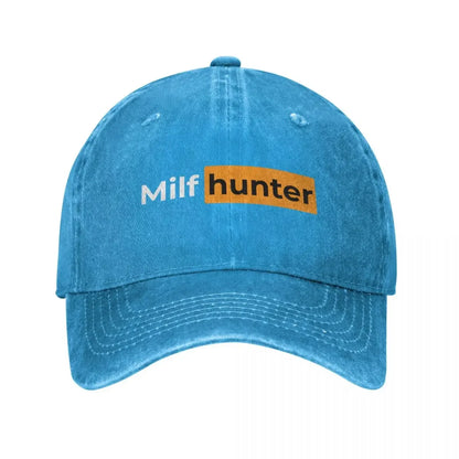 Funny Milf Hunter Vintage Distressed Baseball Cap