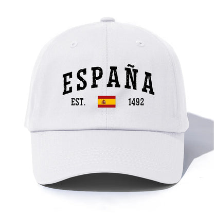 Espana Print Washed Retro Baseball Cap