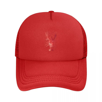 Watercolor Red Lobster Mesh Snapback Baseball Cap