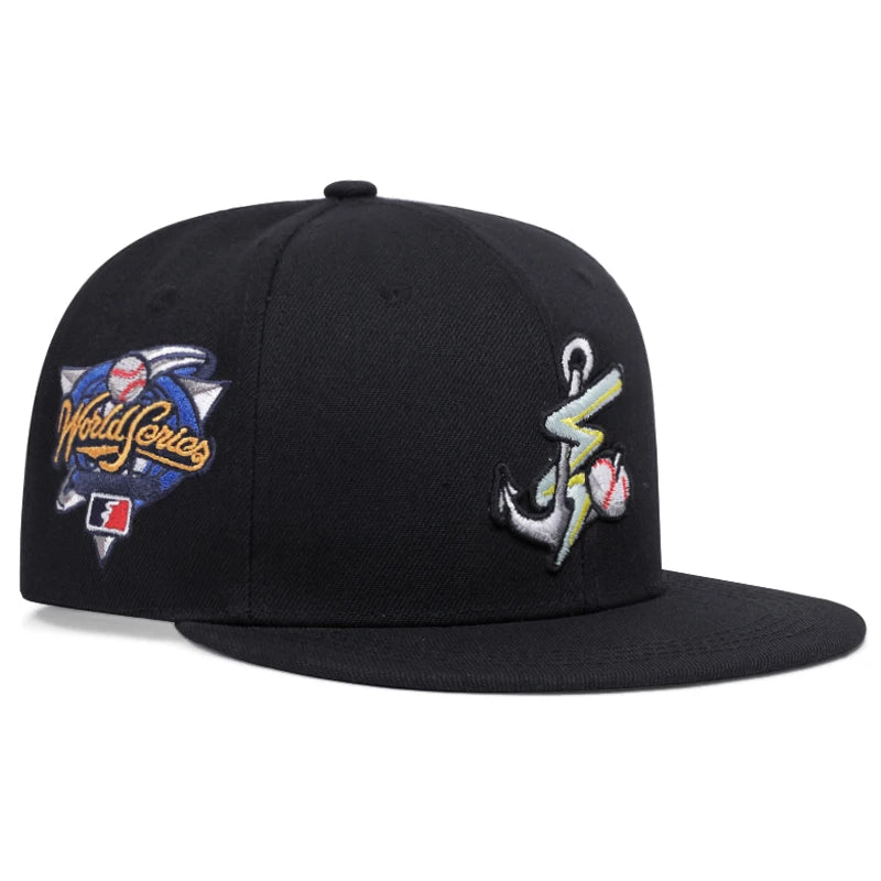 Tennis Hook Embroidery Flat Brim Hip Hop Cap Unisex