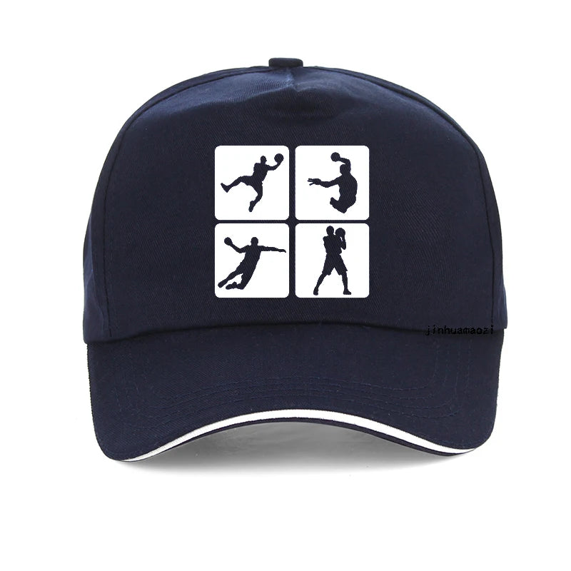 Handball Print Hip Hop Adjustable Baseball Cap