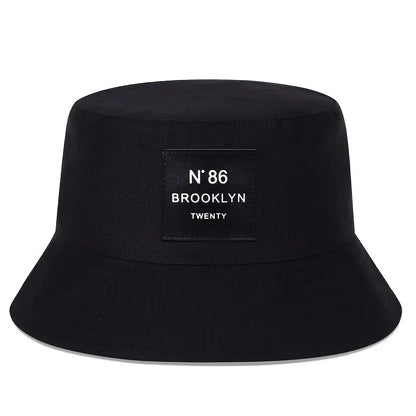 Unisex N86 Leather Label Personality Bucket Hats