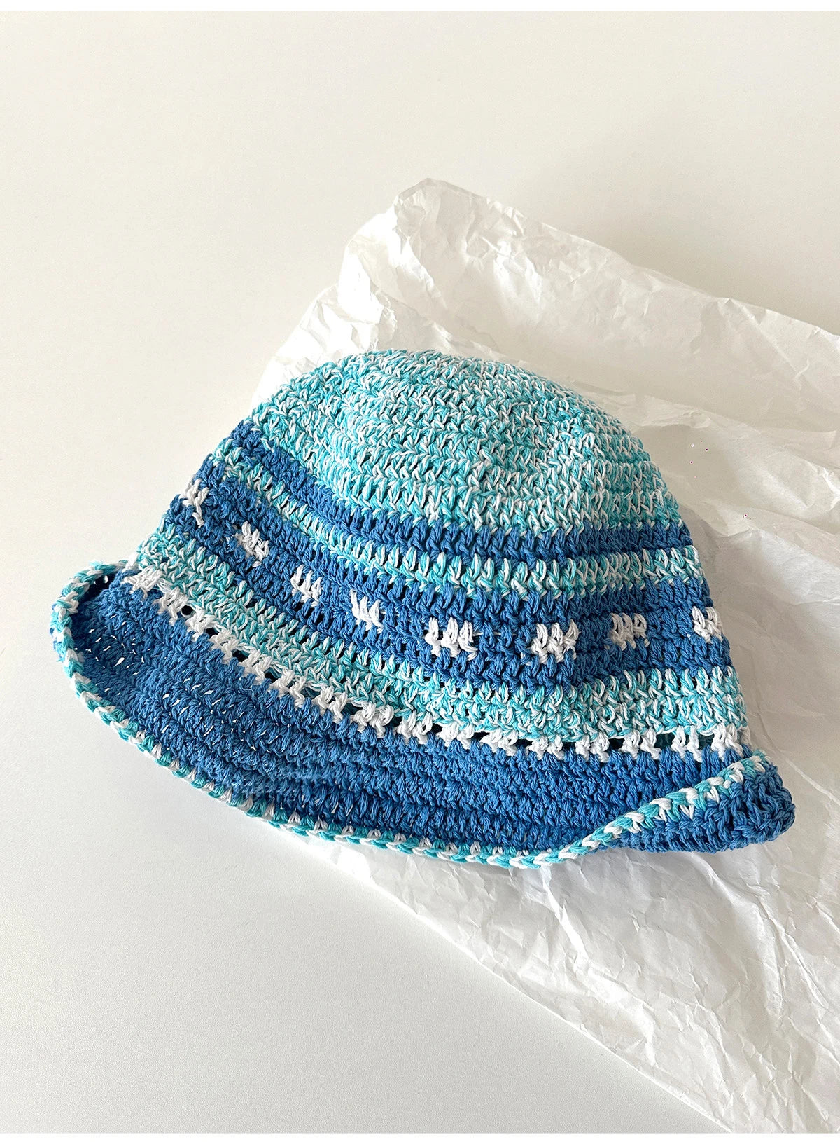 Handmade Crochet Knitted Cotton Outdoor Bucket Hat