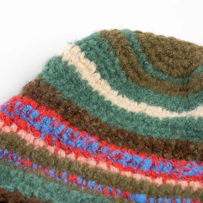 Hand Woven Colorful Knitted Winter Bucket Hat