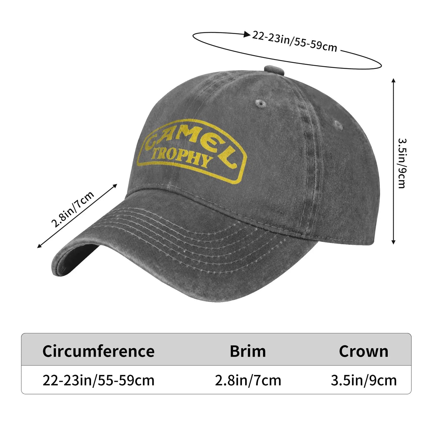 Camel Trophy Distressed Denim Baseball Cap