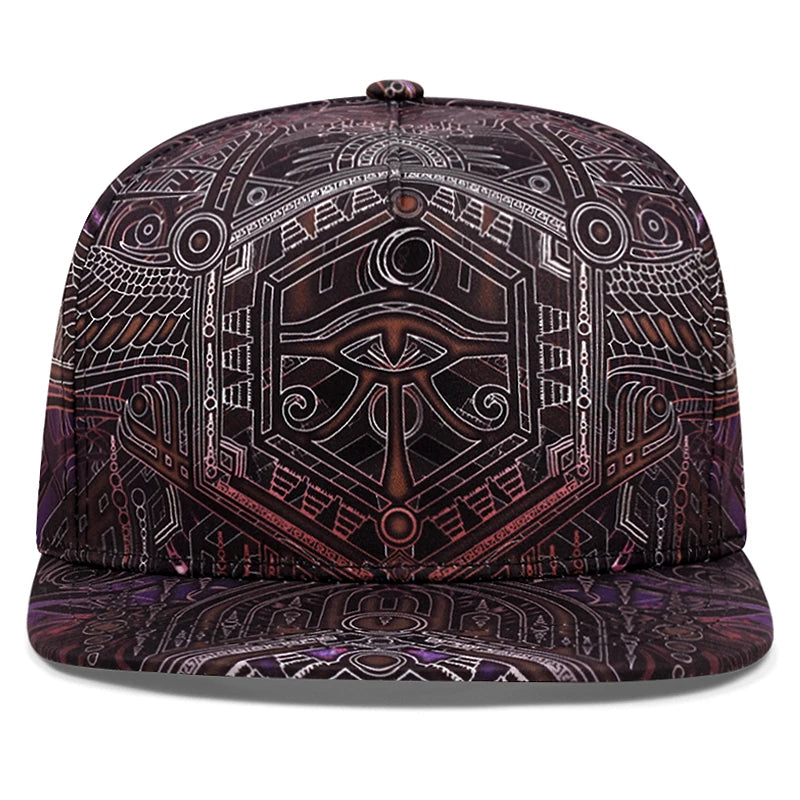 Unisex Horus Print Hip-Hop Cap