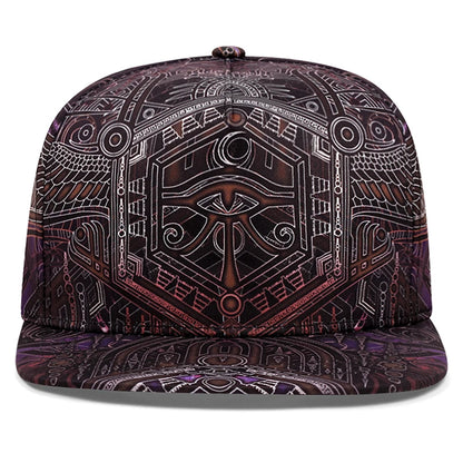 Unisex Horus Print Hip-Hop Cap