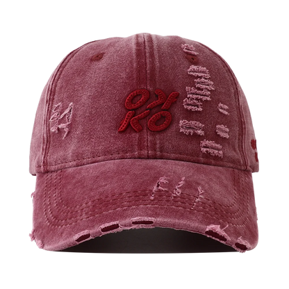 Retro Washed Letter Embroidered Baseball Cap