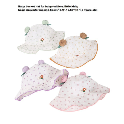 Baby Cute Dot Beach Sun Bucket Hat