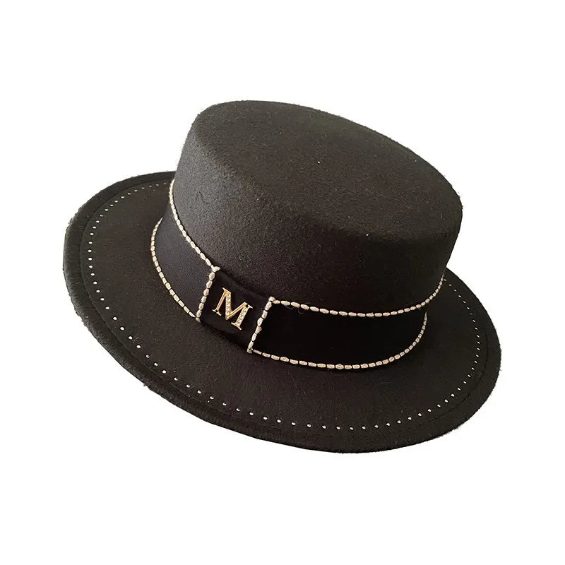 French Hepburn Pearl Flat Top Bucket Hat