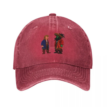Guybrush LeChuck Monkey Island Distressed Denim Baseball Cap