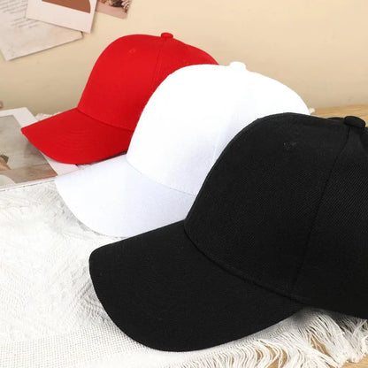 Solid Color Baseball Caps for Women Men Summer Sun Hats