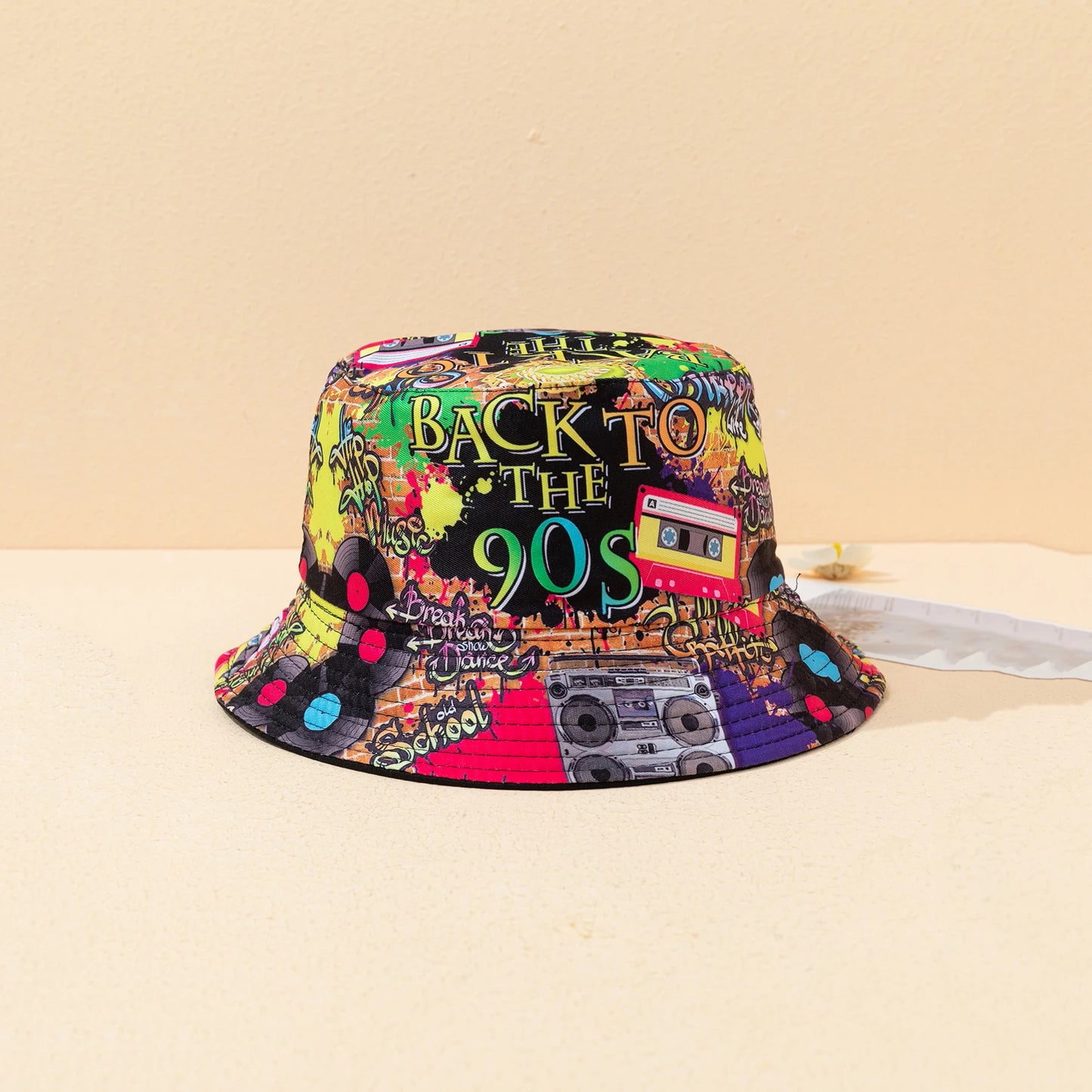 Classic Retro 90s Reversible Bucket Hat