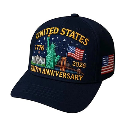 Vintage Eagle Patriotic 250th Anniversary Snapback Cap